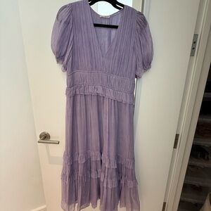Purple chiffon maxi dress
